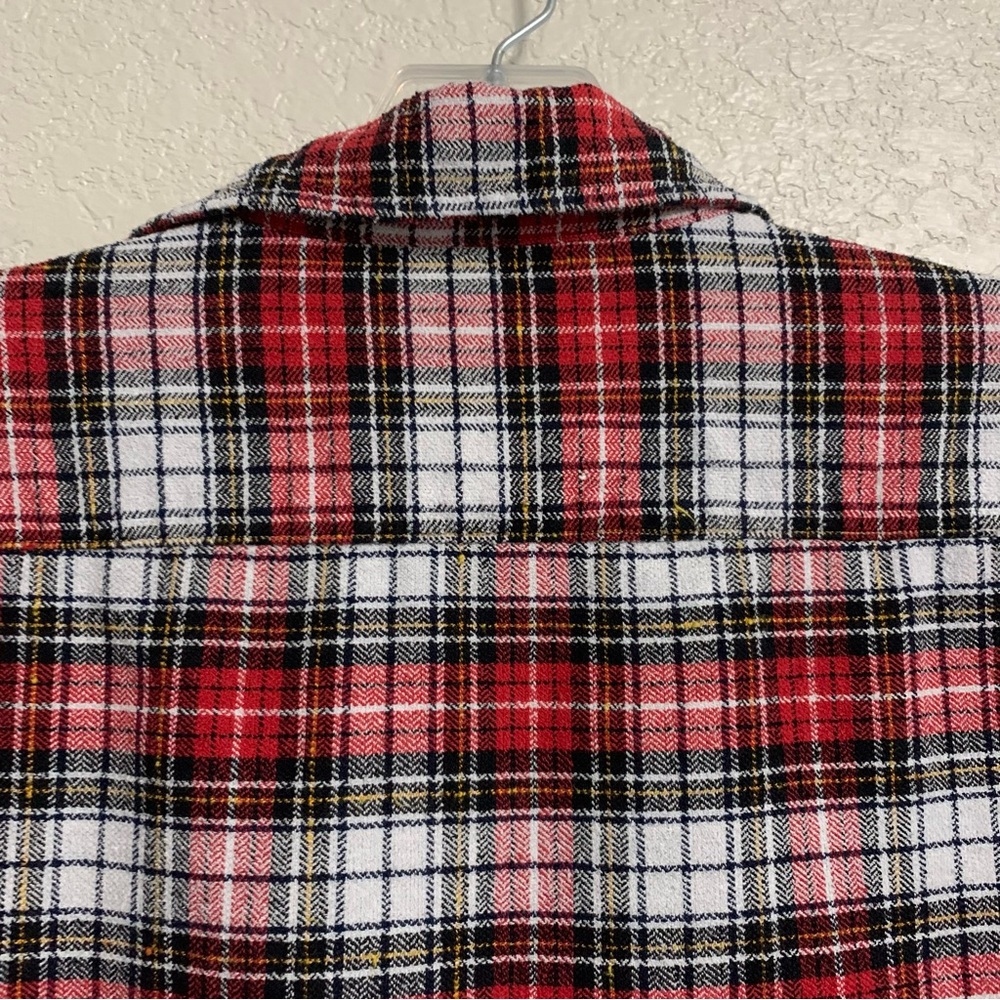 Frank and Eileen Shirt Top Women S Plaid Relaxed Button Up Preppy Italian Red - Picture 10 of 16